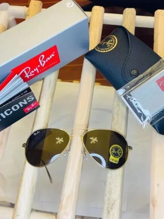 Ray-Ban 3025 Brown Aviator Sunglasses 58mm - Picture 2 of 7